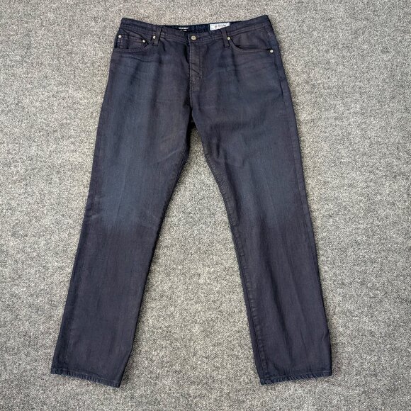 AG ADRIANO GOLDSCHMIED Jeans Everett Men's 38x32 Blue Zip Slim Straight Pants - Picture 1 of 16